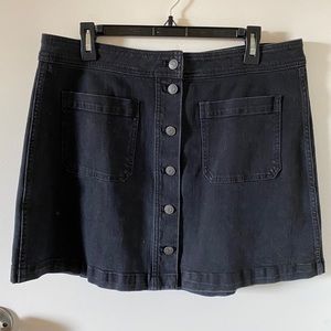 NWT Madewell Black Denim Skirt